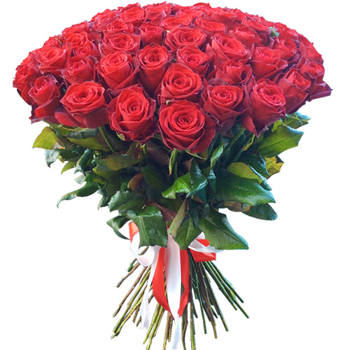 Фото товара 51 красная роза в Кременчуге