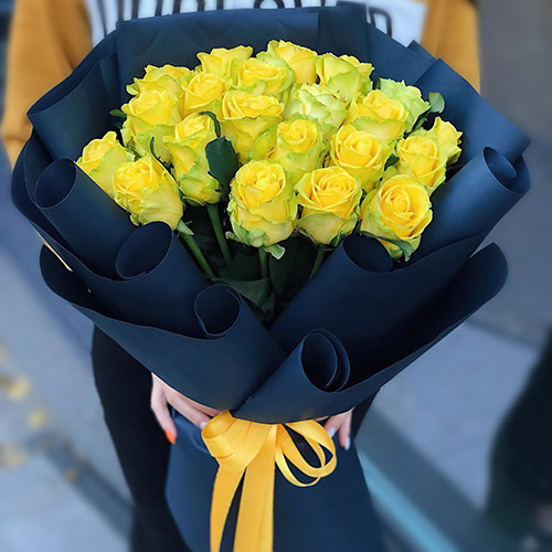 Фото товара Траурный букет жёлтых роз в Кременчуге