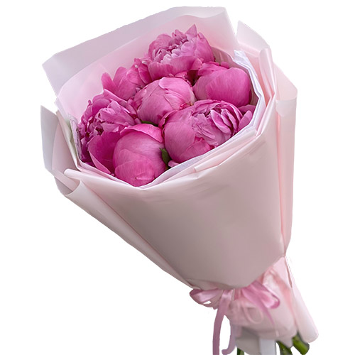Фото товара 7 розовых пионов в Кременчуге