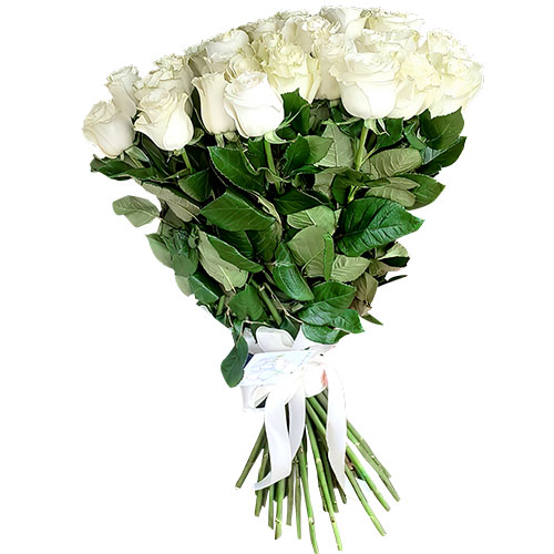 Фото товара 33 белые розы в Кременчуге