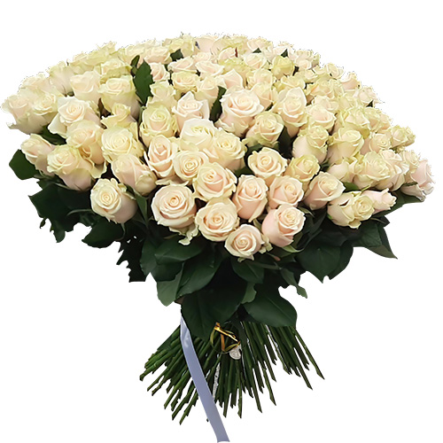 Фото товара Букет из 101 кремовой розы в Кременчуге