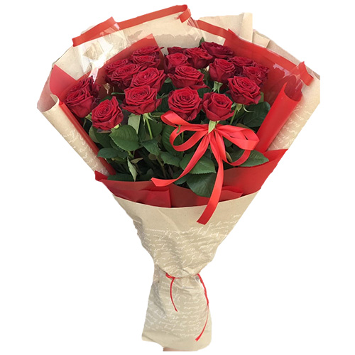 Фото товара Букет роз 21 красная в Кременчуге