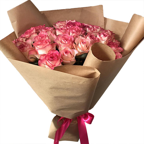 Фото товара 25 розовых роз в Кременчуге