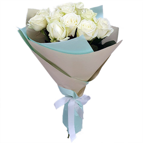 Фото товара Букет белых роз (11 шт) в Кременчуге